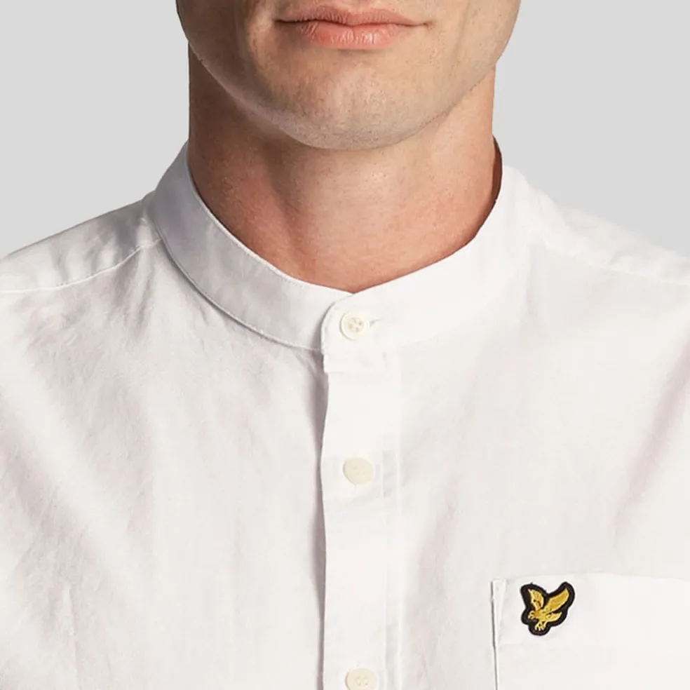 Lyle And Scott Oxford Grandad Shirt in White