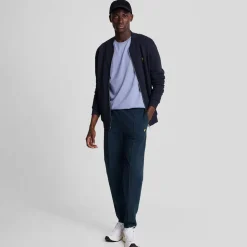 Lyle And Scott Pintuck Interlock Sweatpants in Navy