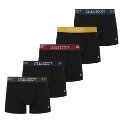 Lyle And Scott 5pk Cre Trunks in Black