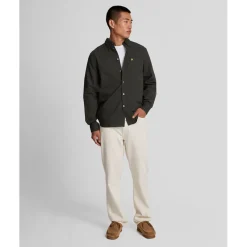 Lyle And Scott Plain Oxford Shirt in Gunmetal