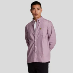 Lyle And Scott Plain Oxford Shirt in Pink