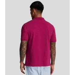 Lyle And Scott Plain Polo Shirt in Burgundy