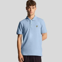 Lyle And Scott Plain Polo Shirt in Light Blue