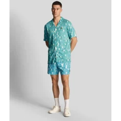 Lyle And Scott Pool Print Shirt in Blue