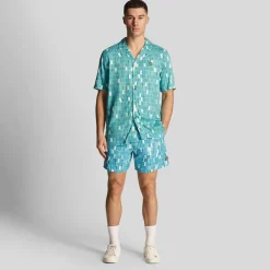 Lyle And Scott Pool Print Swim Shorts in Blue