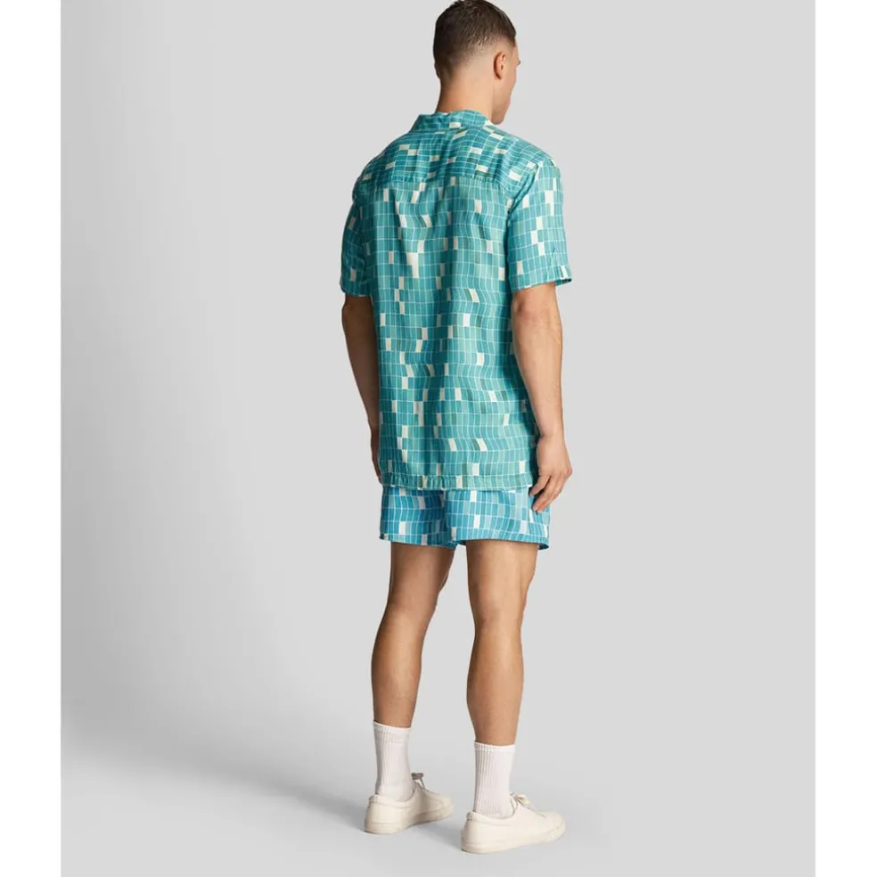 Lyle And Scott Pool Print Swim Shorts in Blue