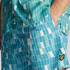 Lyle And Scott Pool Print Swim Shorts in Blue