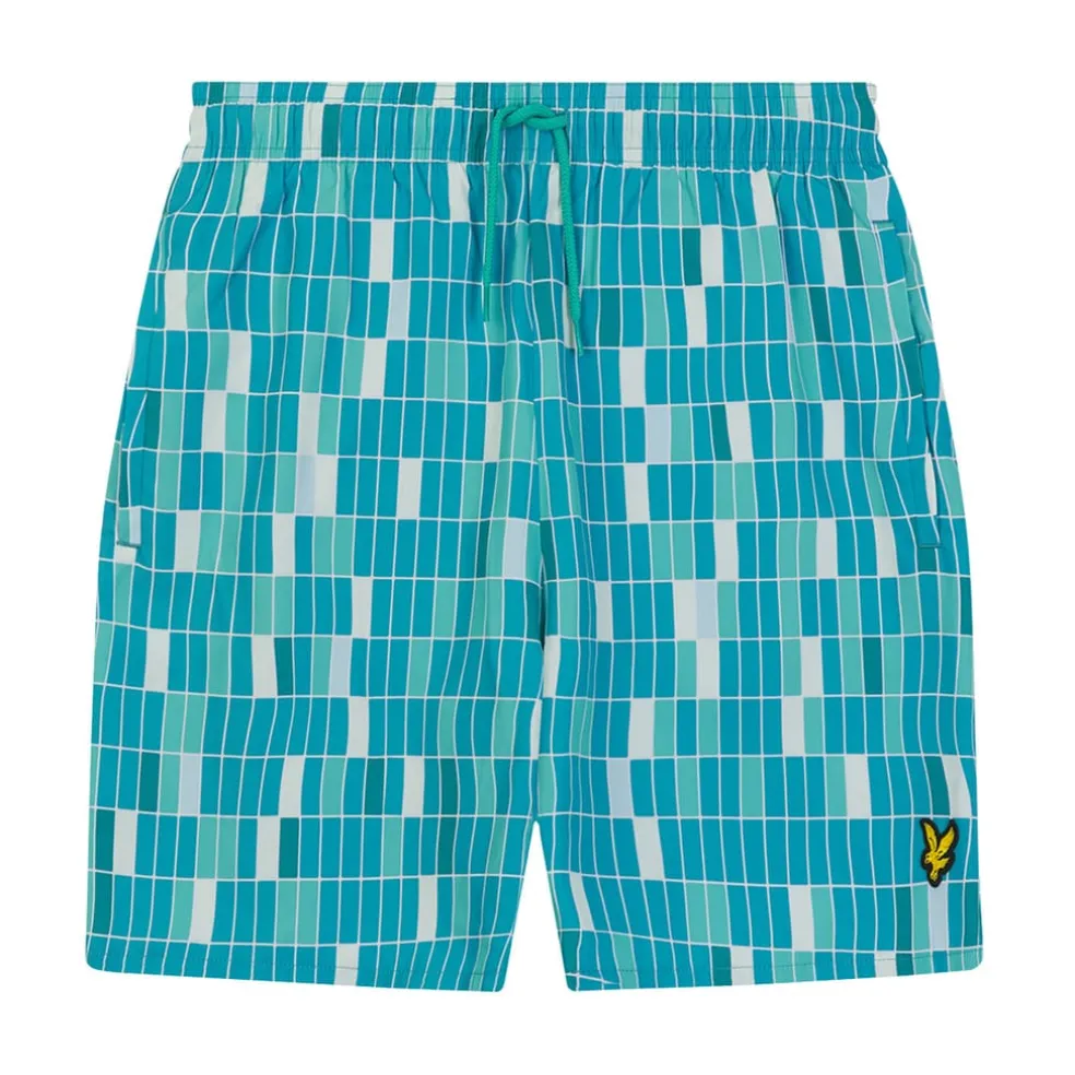 Lyle And Scott Pool Print Swim Shorts in Blue