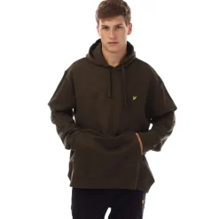 Lyle And Scott Pullover Hoodie in olive