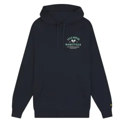 Lyle And Scott Racquet Club Graphic Hoodie in Navy
