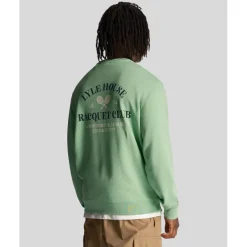 Lyle And Scott Racquet Club Graphic Sweatshirt in Green