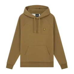 Lyle And Scott Raglan Racked Hoodie in olive