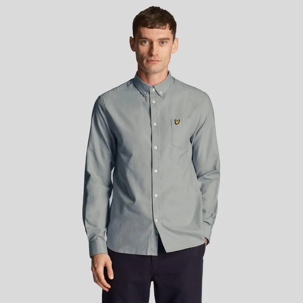 Lyle And Scott Regular Fit Light Weight Oxford Shirt in Blue