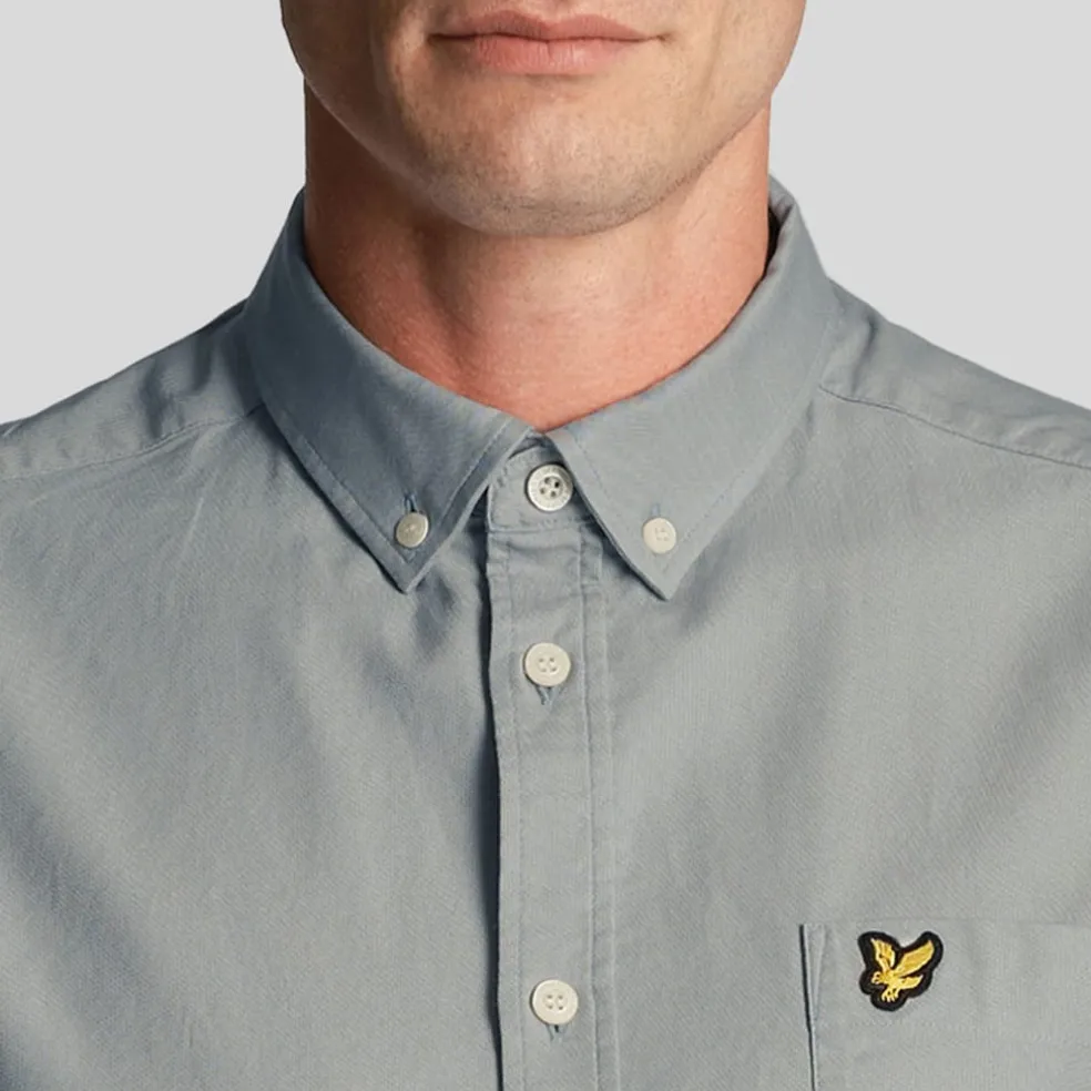 Lyle And Scott Regular Fit Light Weight Oxford Shirt in Blue