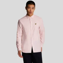 Lyle And Scott Regular Fit Light Weight Oxford Shirt in Pink