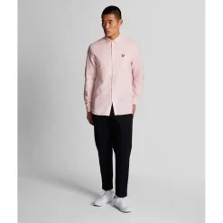 Lyle And Scott Regular Fit Light Weight Oxford Shirt in Pink