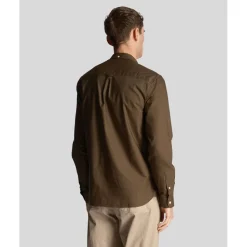 Lyle And Scott Regular Fit Light Weight Oxford Shirt in olive