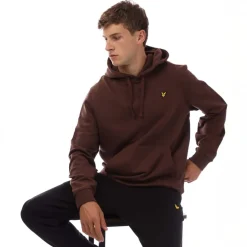 Lyle And Scott Scattered Eagles Graphic Hoodie in Red