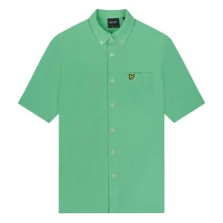 Lyle And Scott Short Sleeve Pique Shirt in Green