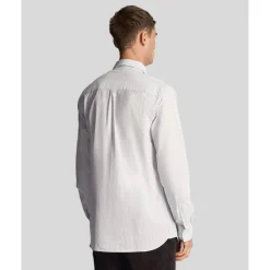 Lyle And Scott Stripe Oxford Shirt in Blue-White