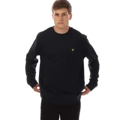 Lyle And Scott Tartan Heritage Graphic Sweatshirt in Navy