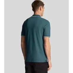 Lyle And Scott Tipped Polo Shirt in Green White