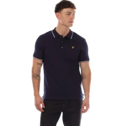Lyle And Scott Tipped Polo Shirt in Navy-White