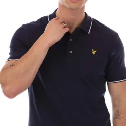 Lyle And Scott Tipped Polo Shirt in Navy-White