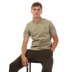 Lyle And Scott Tonal Tipped Polo Shirt in Beige