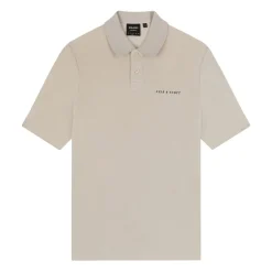 Lyle And Scott Towelling Polo Shirt in Cream