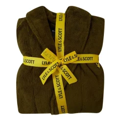 Lyle And Scott Towelling Dressing Gown in Green