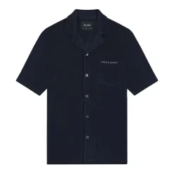 Lyle And Scott Towelling Resort Shirt in Navy