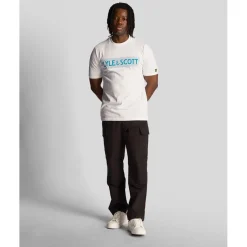 Lyle And Scott Vibrations Print T-Shirt in White