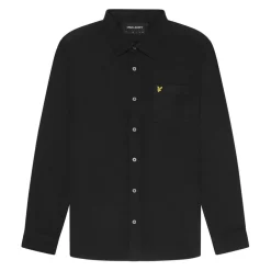 Lyle And Scott Worsted Twill Shirt in Black