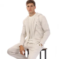 Lyle And Scott Zip Through Hood And Pants Lounge Set in White