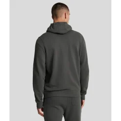 Lyle And Scott Zip Through Hoodie in Gunmetal