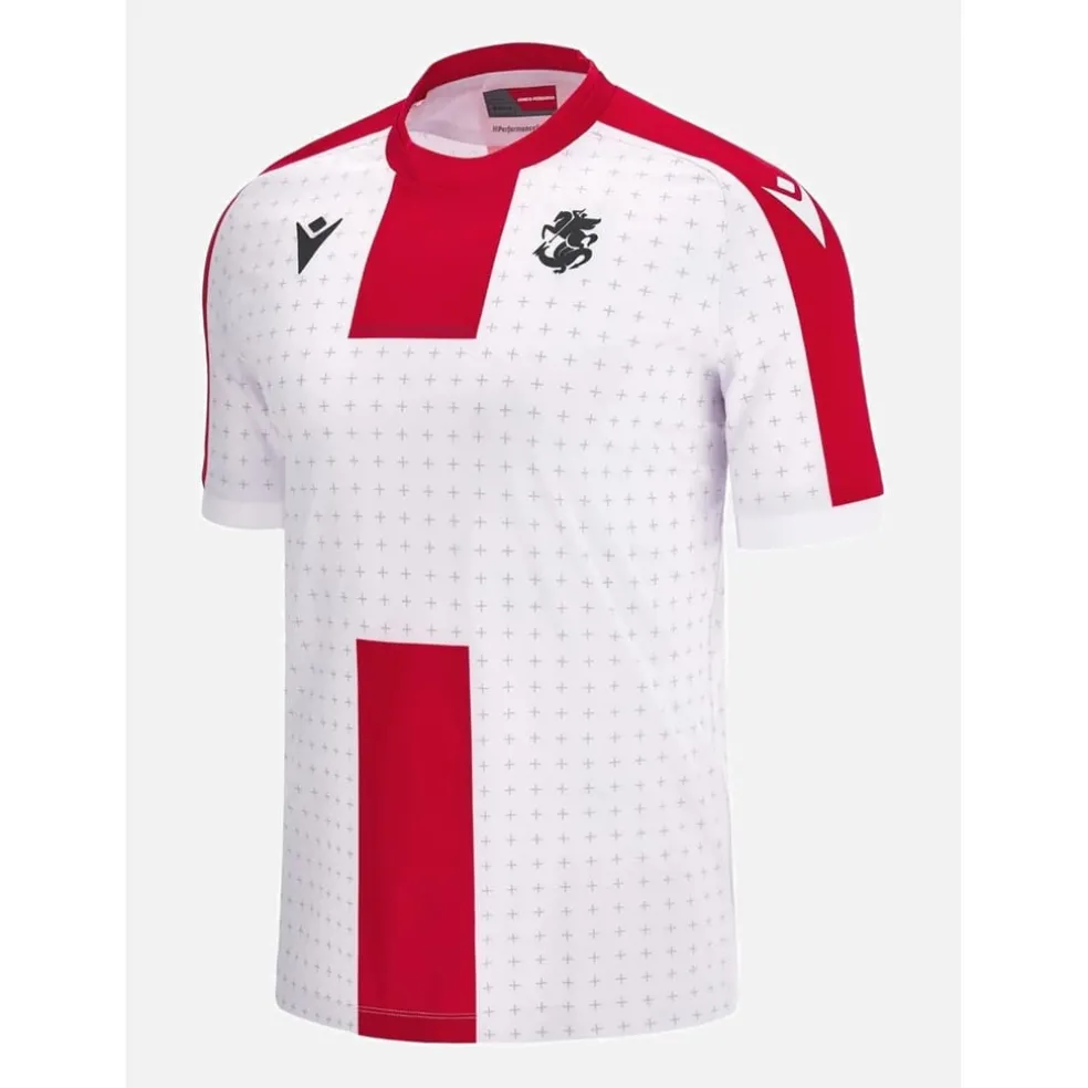 Macron Georgia Home Shirt 2023 Adults in White