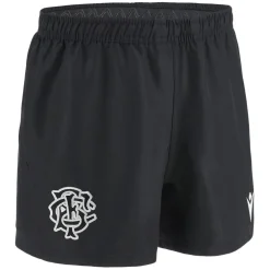 Macron Mens Barbarians 2024 2025 Match Shorts in Black