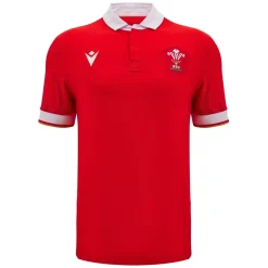 Macron Mens Welsh Rugby Union Home Shirt 2024 Womens in Red