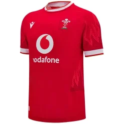 Macron Welsh Rugby Union Home Shirt 2024 Adults in Red