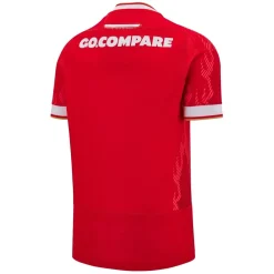 Macron Welsh Rugby Union Authentic Home Shirt 2024 Adults in Red