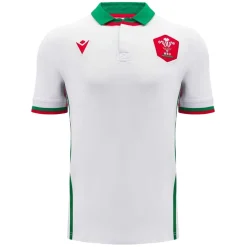 Macron Welsh Rugby Union Away Shirt 2024 Adults in White