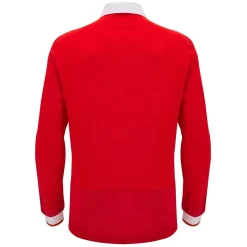 Macron Welsh Rugby Union Home Long Sleeve Shirt 2024 2025 Adults in Red