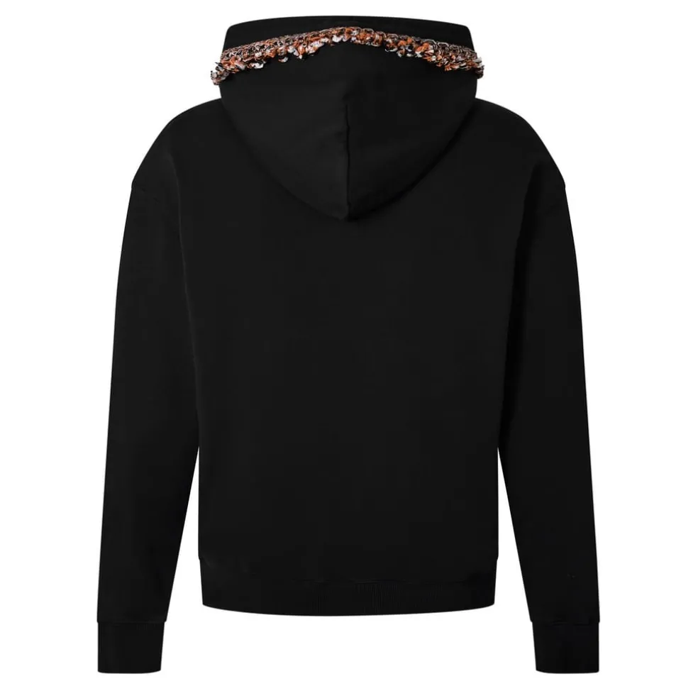 Marcelo Burlon Hooded Regular Fit Sweatshirt in Black