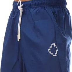 Marcelo Burlon Tempera Cross Nylon Jogging Bottoms in Blue-White