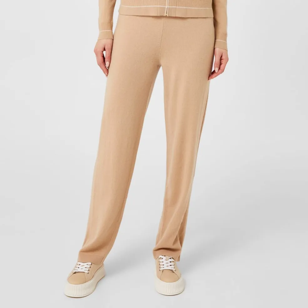 Max Mara Studio Siri Knitted Trousers in Beige