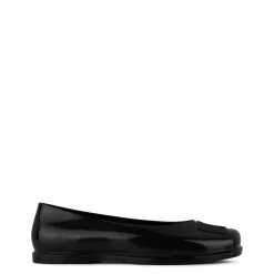 Melissa x Marc Jacobs Mmj Logo Ballet Pumps in Black