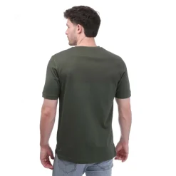 Mercery Lacer Micro Stitch Split T-Shirt in Green