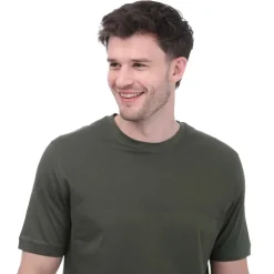 Mercery Lacer Micro Stitch Split T-Shirt in Green