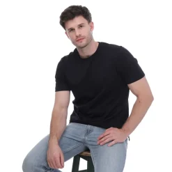 Mercery Lux Jersey T-shirt in Navy